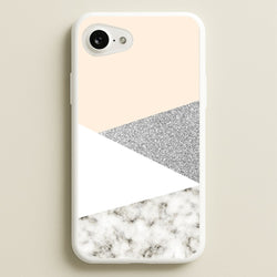Abstract Marble and Silver Pattern  - marble Phone Case for iPhone 16e
