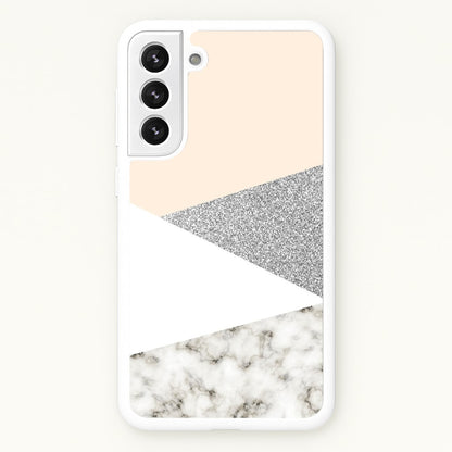 Abstract Marble and Silver Pattern  - marble Phone Case for Galaxy S22