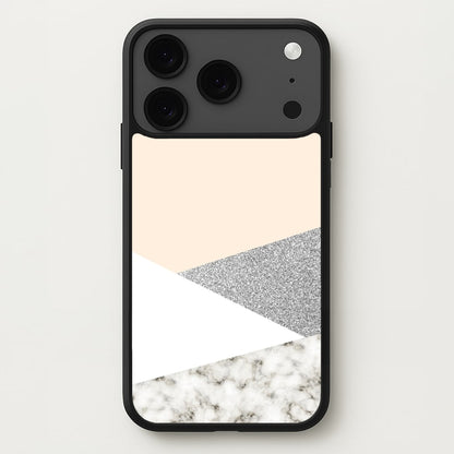 Abstract Marble and Silver Pattern Phone Case for iPhone 17 Pro Max