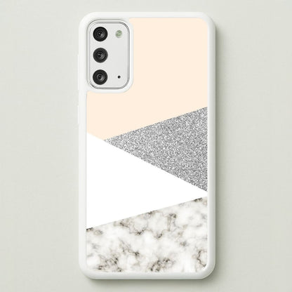 Abstract Marble and Silver Pattern  - marble Phone Case for Galaxy Note 20