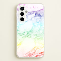 Rainbow Streak Marble Pattern  - marble Phone Case for Galaxy A54