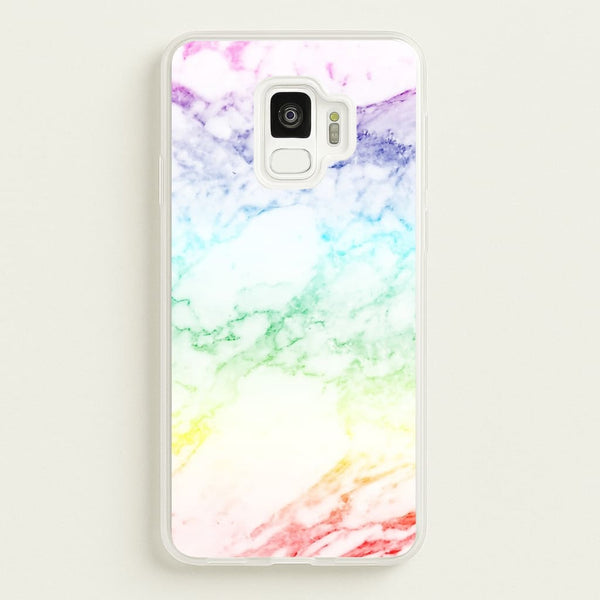 Rainbow Streak Marble Pattern  - marble Phone Case for Galaxy S9