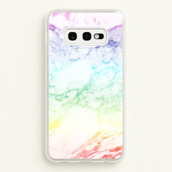 Rainbow Streak Marble Pattern  - marble Phone Case for Galaxy S10e