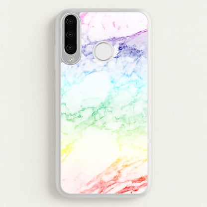 Rainbow Streak Marble Pattern  - marble Phone Case for Huawei P30 Lite