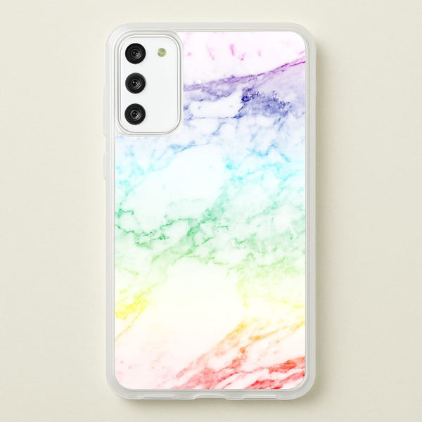 Rainbow Streak Marble Pattern  - marble Phone Case for Galaxy S20FE