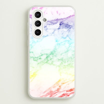 Rainbow Streak Marble Pattern  - marble Phone Case for Galaxy A14