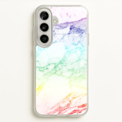 Rainbow Streak Marble Pattern  - marble Phone Case for Galaxy A56