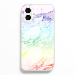 Rainbow Streak Marble Pattern  - marble Phone Case for iPhone 16 Plus