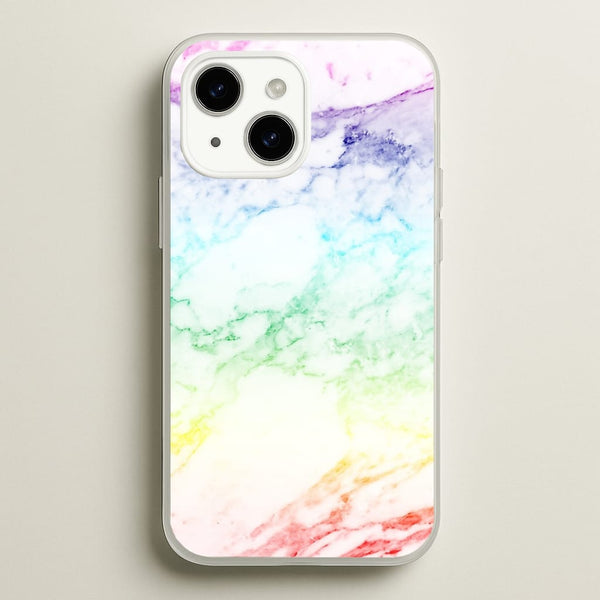 Rainbow Streak Marble Pattern  - marble Phone Case for iPhone 15
