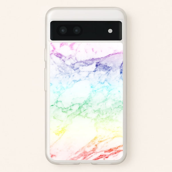 Rainbow Streak Marble Pattern  - marble Phone Case for Google Pixel 6a