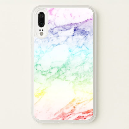 Rainbow Streak Marble Pattern  - marble Phone Case for Huawei P20