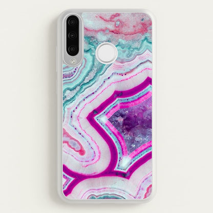 Purple Geode Pattern  - marble Phone Case for Huawei P30 Lite
