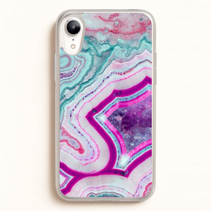 Purple Geode Pattern  - marble Phone Case for iPhone XR