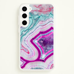 Purple Geode Pattern  - marble Phone Case for Galaxy S23 Plus