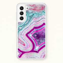Purple Geode Pattern  - marble Phone Case for Galaxy S21