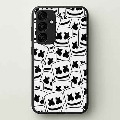 Collage - White Helmet DJ  - Marshmello Phone Case for Galaxy A35
