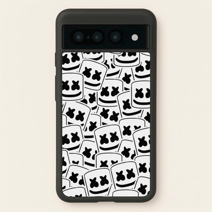 Collage - White Helmet DJ  - Marshmello Phone Case for Google Pixel 7 Pro