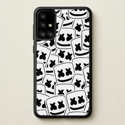 Collage - White Helmet DJ  - Marshmello Phone Case for Galaxy A71