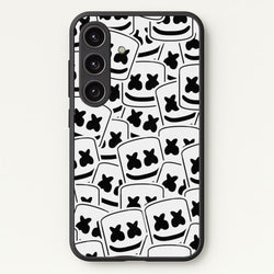 Collage - White Helmet DJ  - Marshmello Phone Case for Galaxy S25