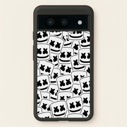 Collage - White Helmet DJ  - Marshmello Phone Case for Google Pixel 8a