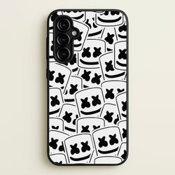 Collage - White Helmet DJ  - Marshmello Phone Case for Galaxy A54