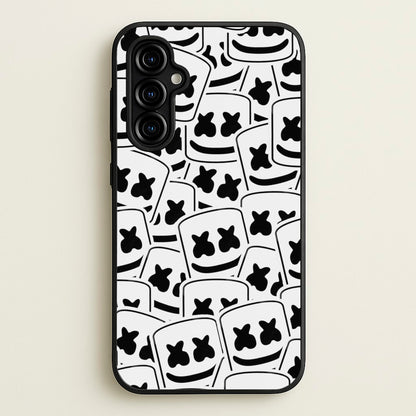 Collage - White Helmet DJ  - Marshmello Phone Case for Galaxy A54