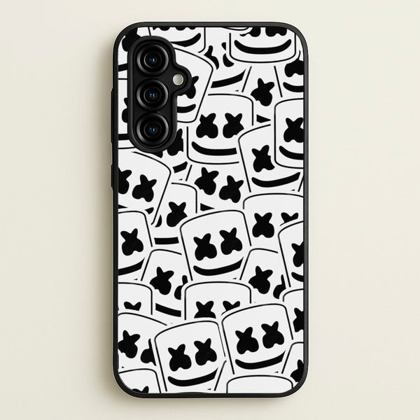 Collage - White Helmet DJ  - Marshmello Phone Case for Galaxy A54