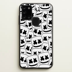 Collage - White Helmet DJ  - Marshmello Phone Case for Galaxy A21s