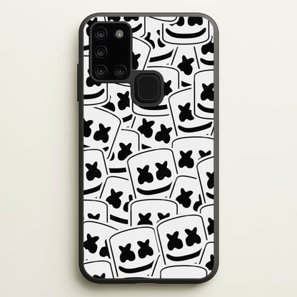 Collage - White Helmet DJ  - Marshmello Phone Case for Galaxy A21s