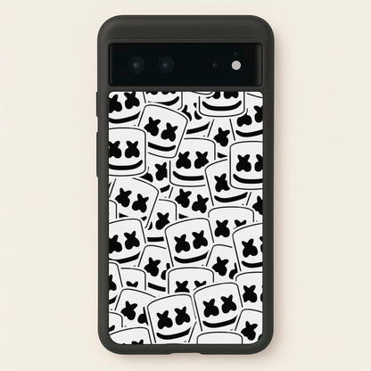 Collage - White Helmet DJ  - Marshmello Phone Case for Google Pixel 6
