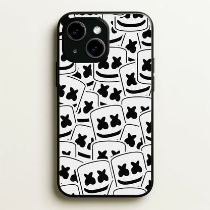 Collage - White Helmet DJ  - Marshmello Phone Case for iPhone 14