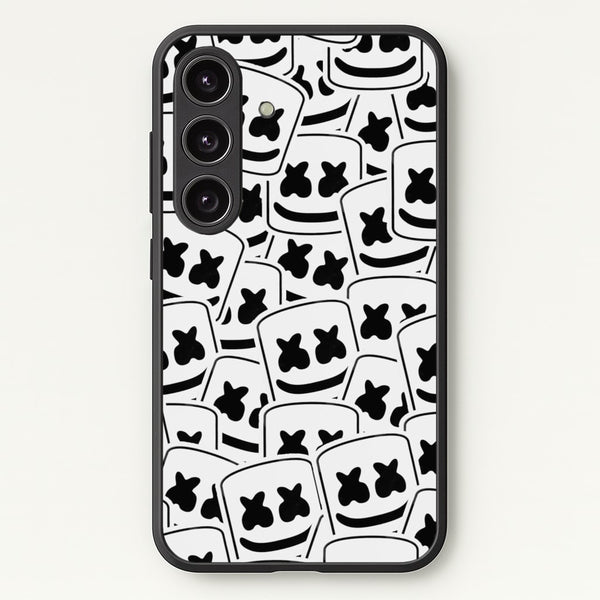 Collage - White Helmet DJ  - Marshmello Phone Case for Galaxy S24 Plus