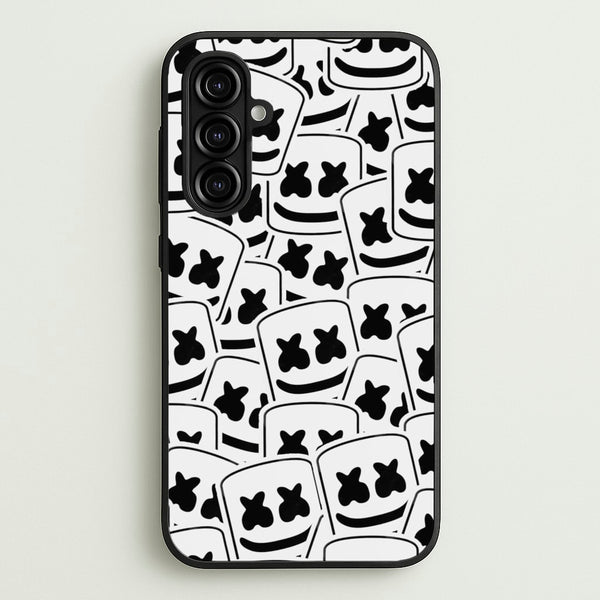Collage - White Helmet DJ  - Marshmello Phone Case for Galaxy A16