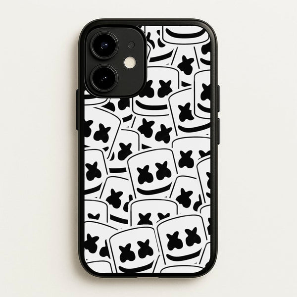 Collage - White Helmet DJ  - Marshmello Phone Case for iPhone 12 / 12 Pro