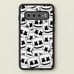 Collage - White Helmet DJ  - Marshmello Phone Case for Galaxy S10