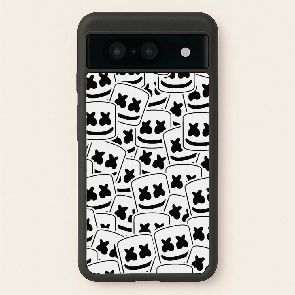 Collage - White Helmet DJ  - Marshmello Phone Case for Google Pixel 8