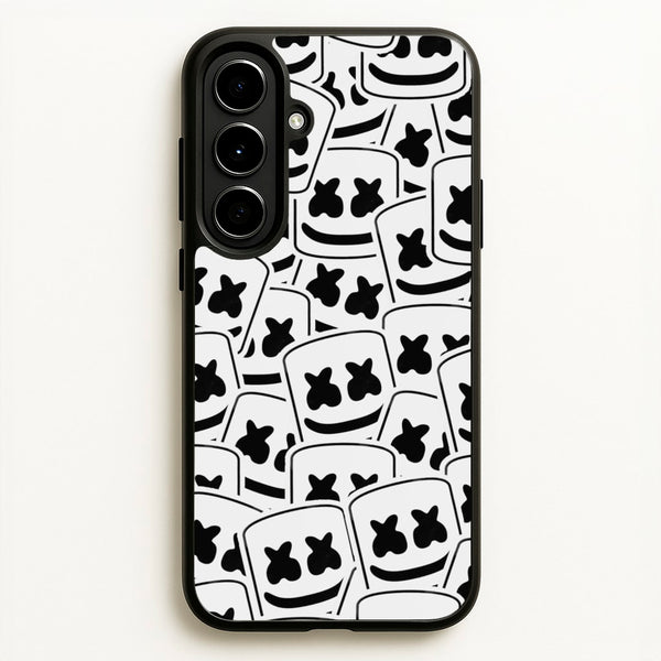 Collage - White Helmet DJ  - Marshmello Phone Case for Galaxy A56