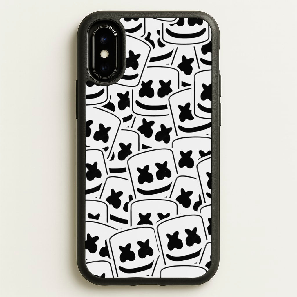Collage - White Helmet DJ  - Marshmello Phone Case for iPhone X / XS