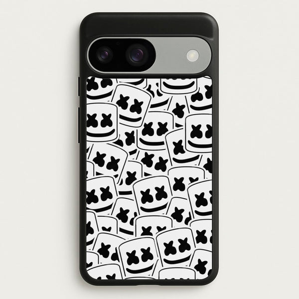 Collage - White Helmet DJ  - Marshmello Phone Case for Google Pixel 9 / 9 Pro