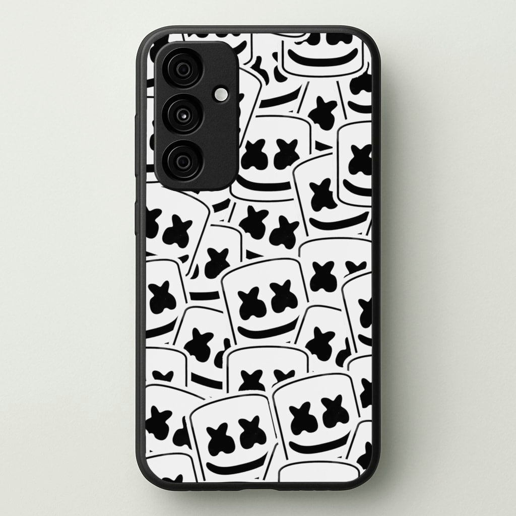 Collage - White Helmet DJ  - Marshmello Phone Case for Galaxy A55