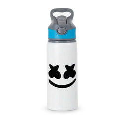 Black And White Helmet In Space  Active Water Bottle - Blue