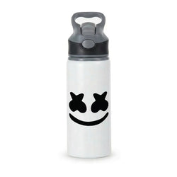 Black And White Helmet In Space  Active Water Bottle - Black