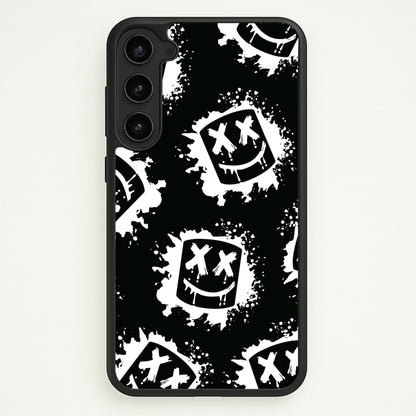 Black And White Helmet DJ Pattern  - Marshmello Phone Case for Galaxy S23 Plus