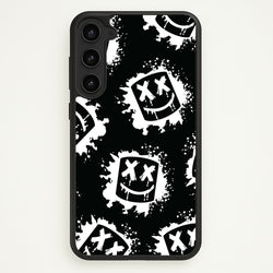 Black And White Helmet DJ Pattern  - Marshmello Phone Case for Galaxy S23