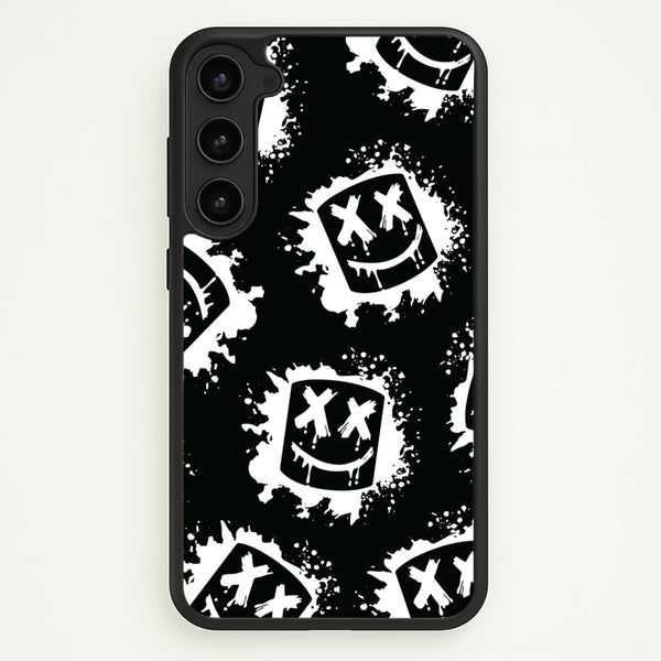 Black And White Helmet DJ Pattern  - Marshmello Phone Case for Galaxy S23