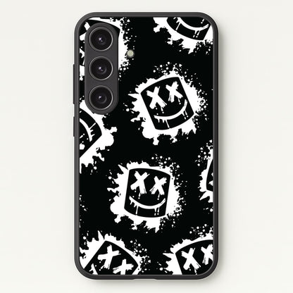 Black And White Helmet DJ Pattern  - Marshmello Phone Case for Galaxy S25 Plus