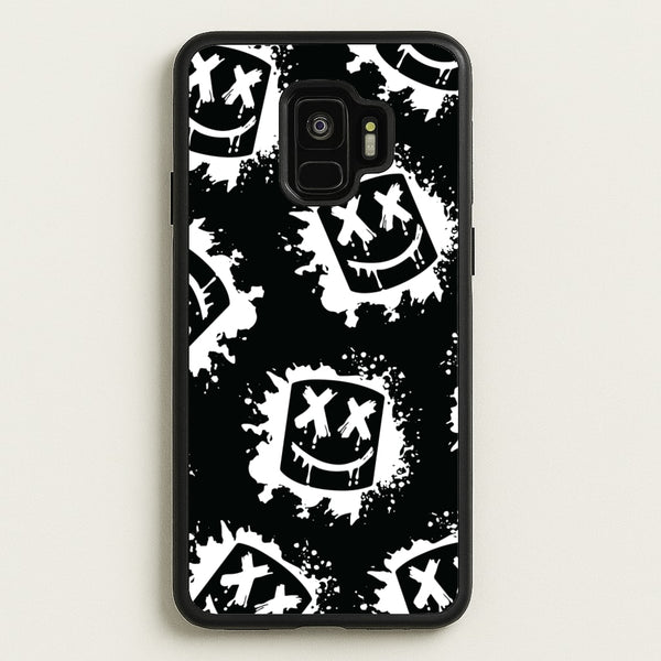 Black And White Helmet DJ Pattern  - Marshmello Phone Case for Galaxy S9