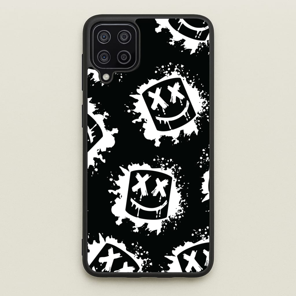 Black And White Helmet DJ Pattern  - Marshmello Phone Case for Galaxy A12