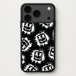 Black And White Helmet DJ Pattern Phone Case for iPhone 17 Pro Max