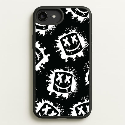 Black And White Helmet DJ Pattern  - Marshmello Phone Case for iPhone 6 Plus / 7 Plus / 8 Plus